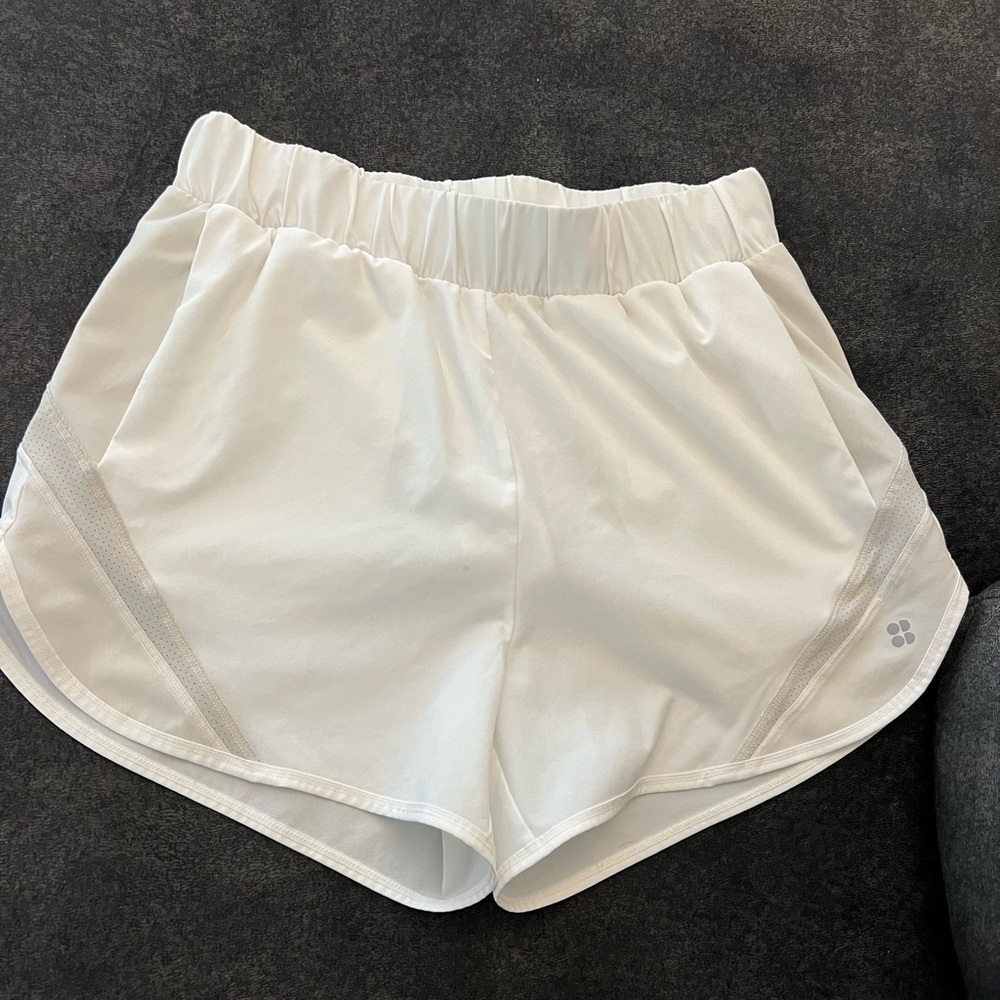 Sweaty Betty white running shorts